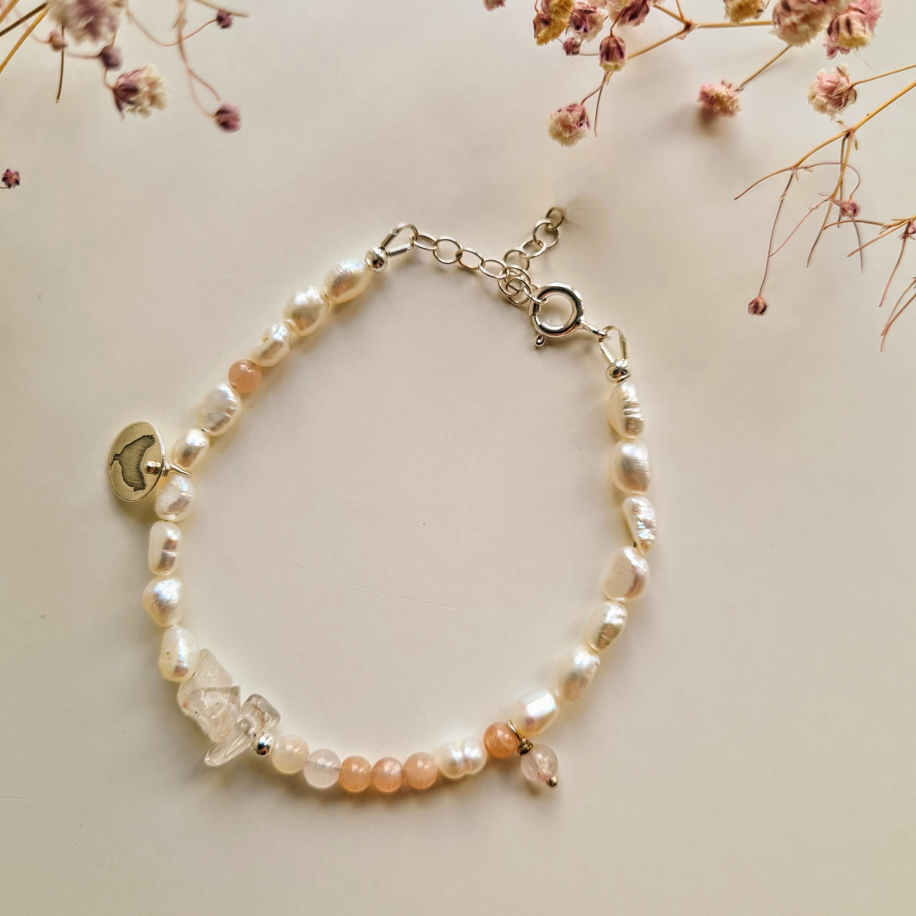 Armband Pearl Delight, parel, zonnesteen