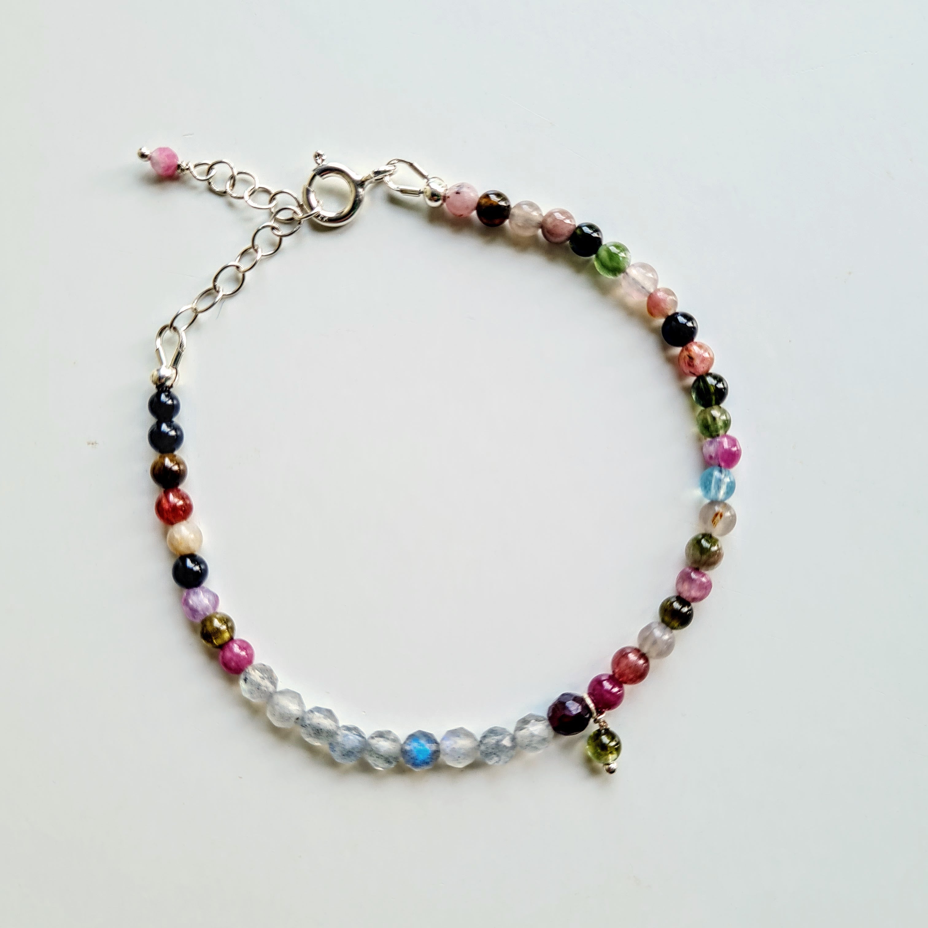 Armband Confidence, toermalijn, labradoriet