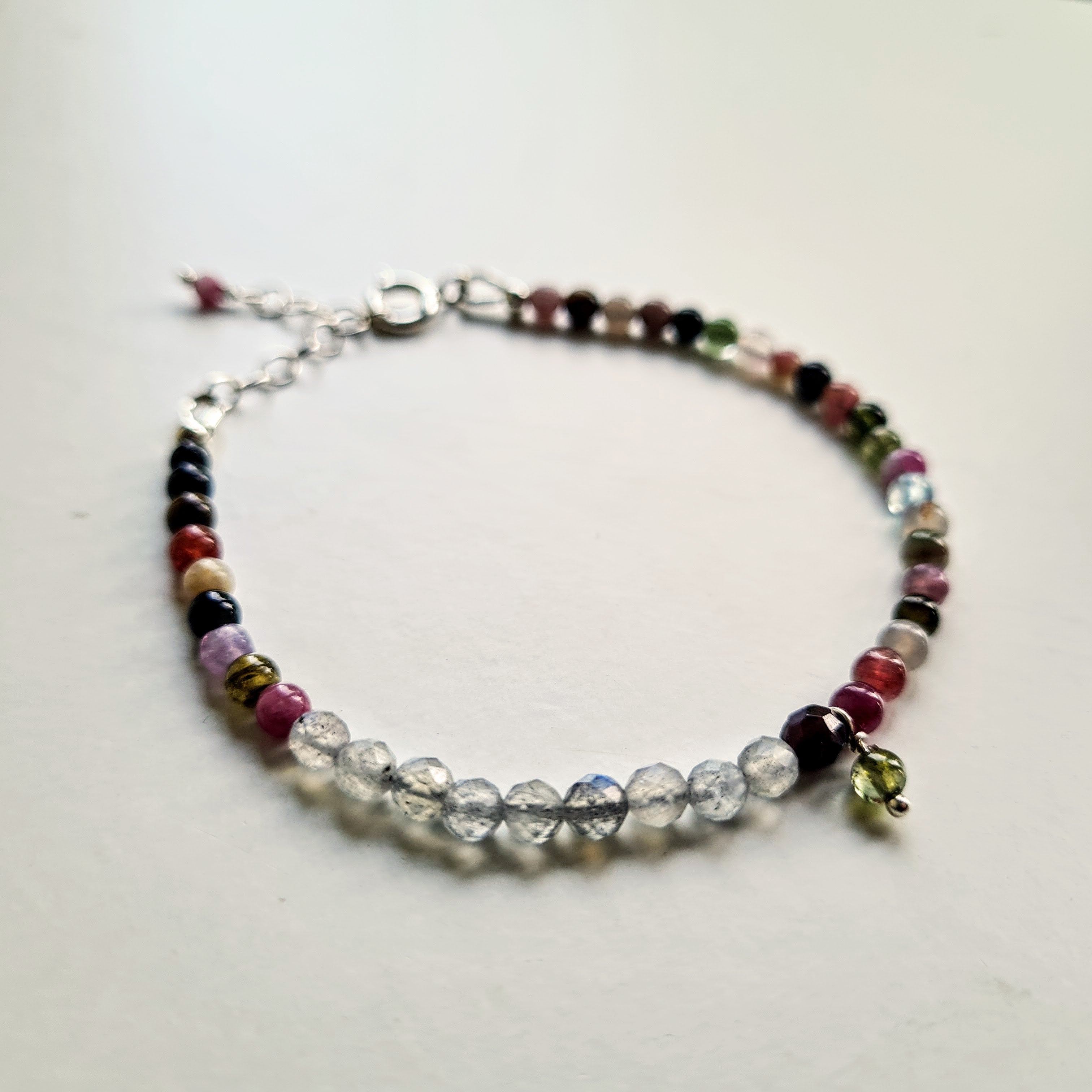 Armband Confidence, toermalijn, labradoriet