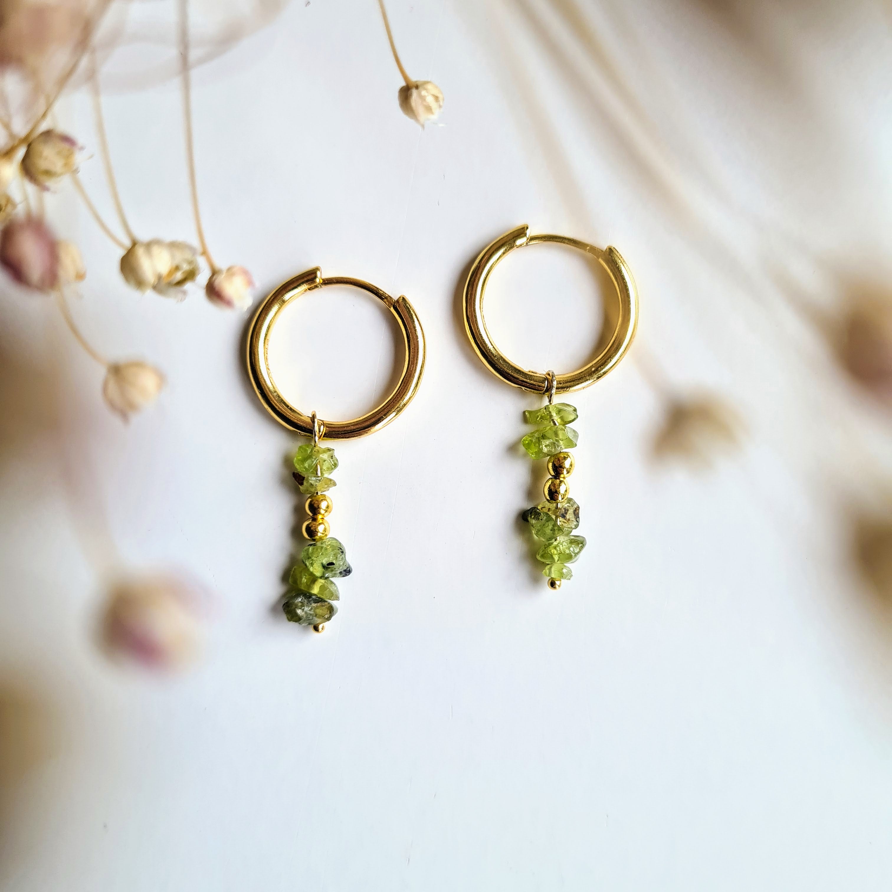 Oorbellen Green Zehra, peridoot