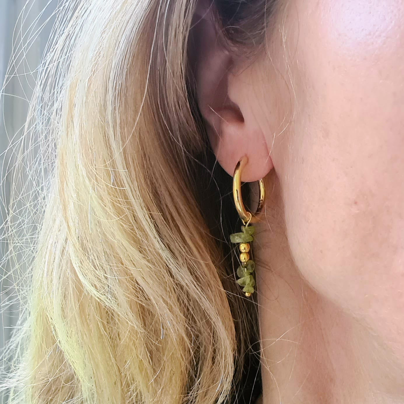 Oorbellen Green Zehra, peridoot