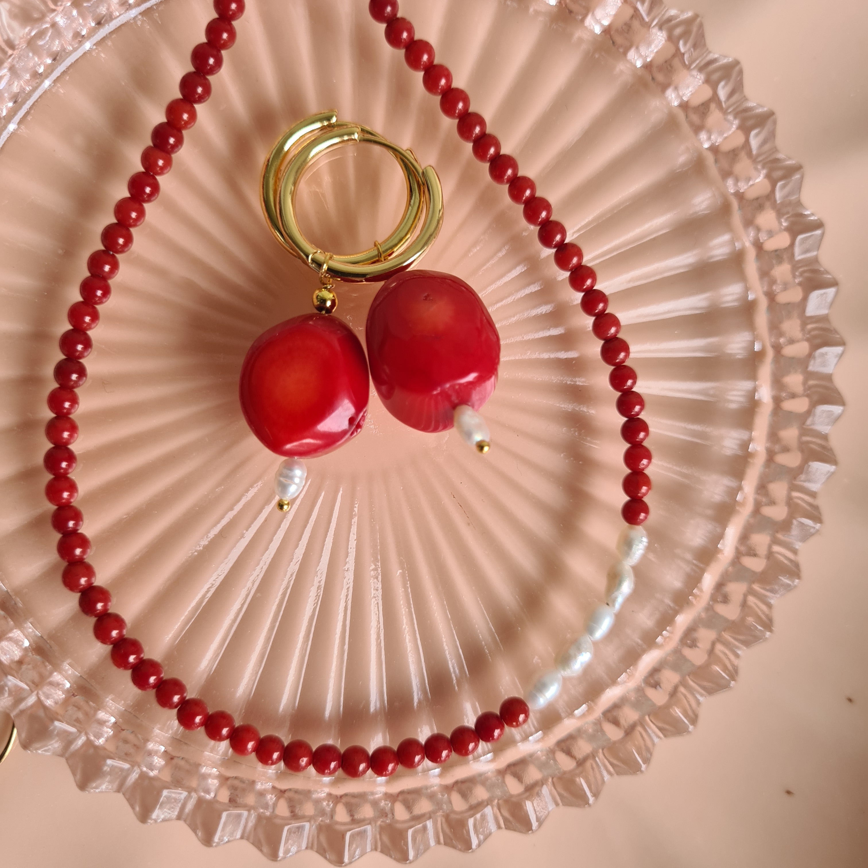 Ketting Heartbeat, parel en koraal