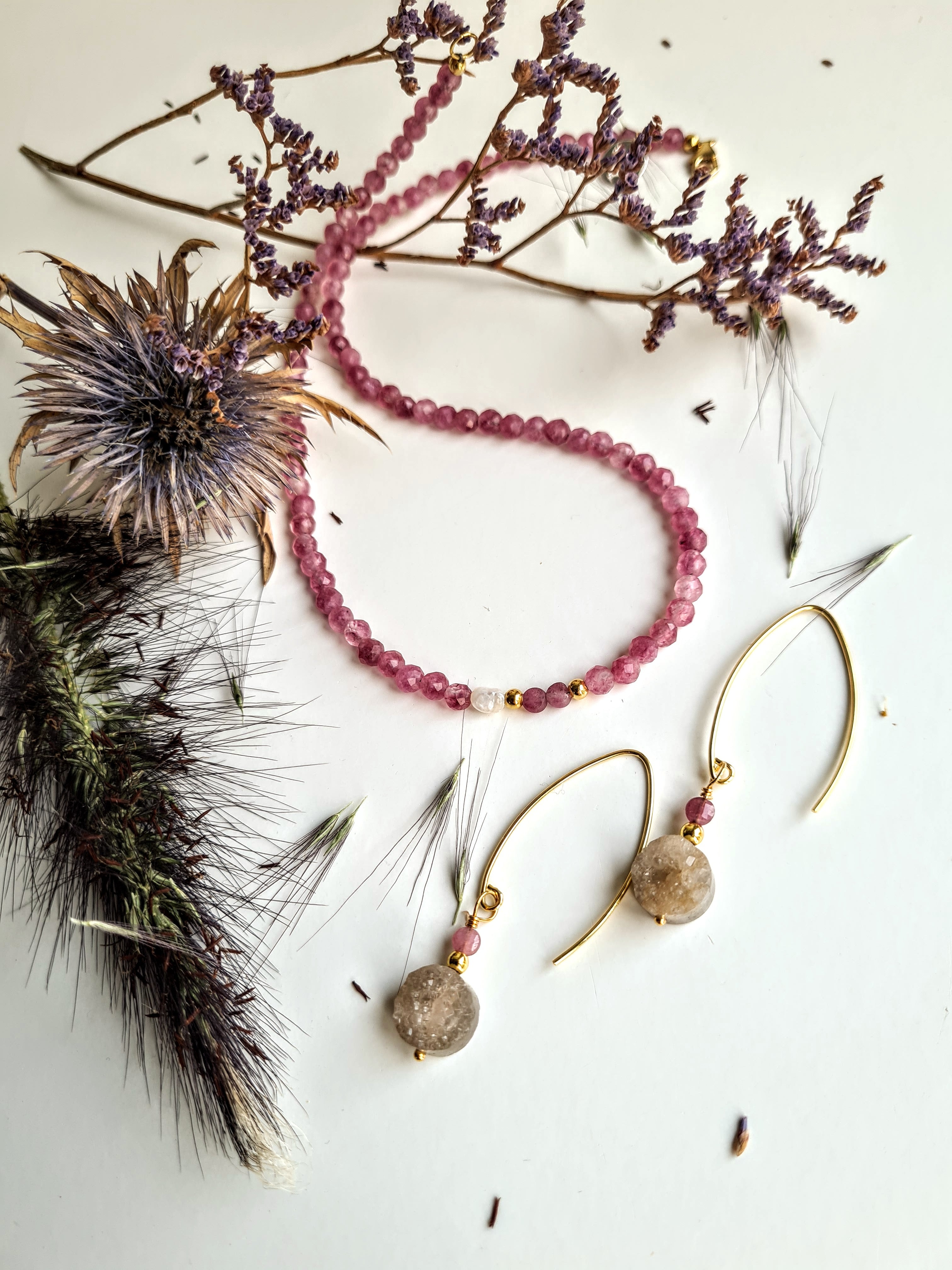 Ketting Yourself, toermalijn, parel