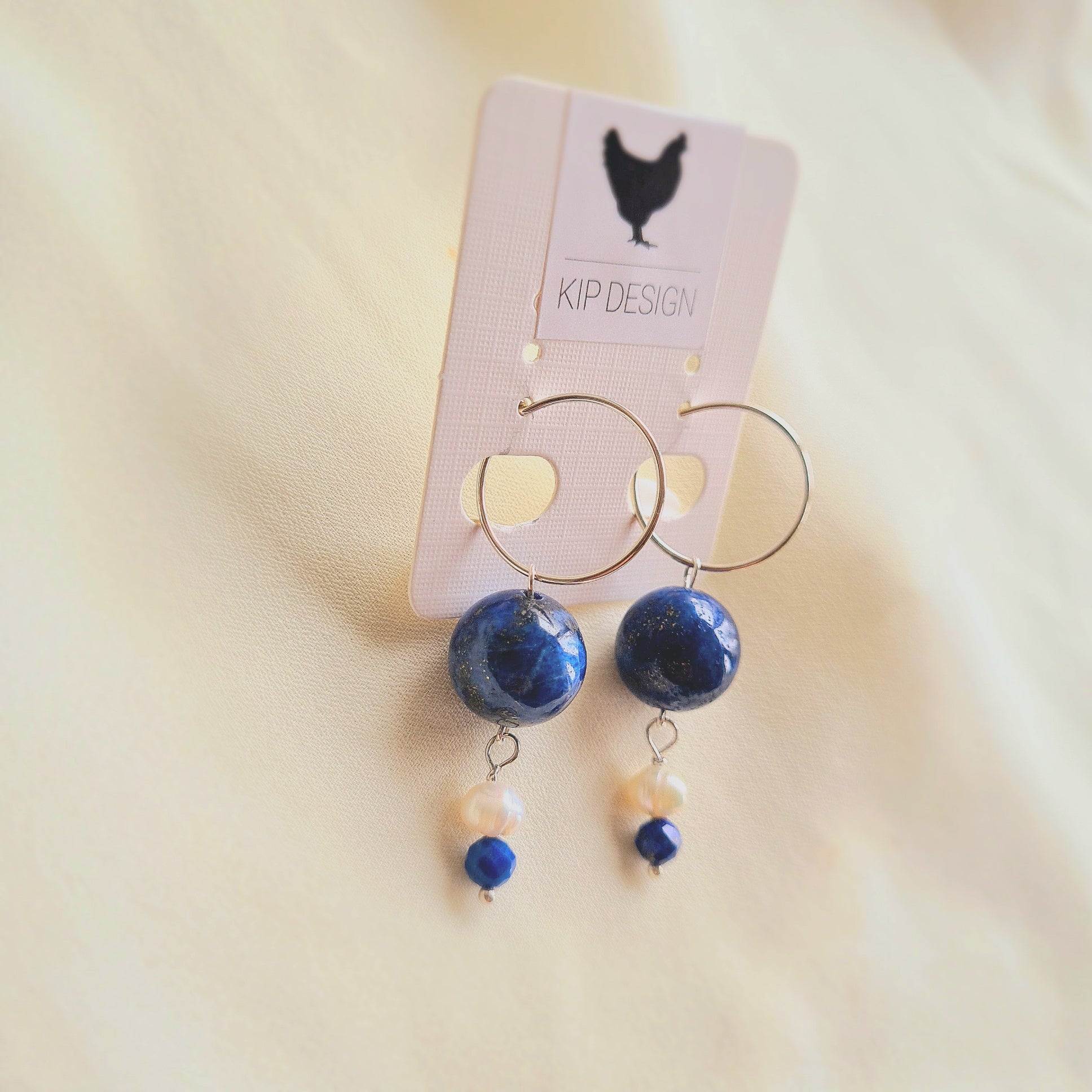 1 Bedel Oase, blauwe lapis lazuli, parel