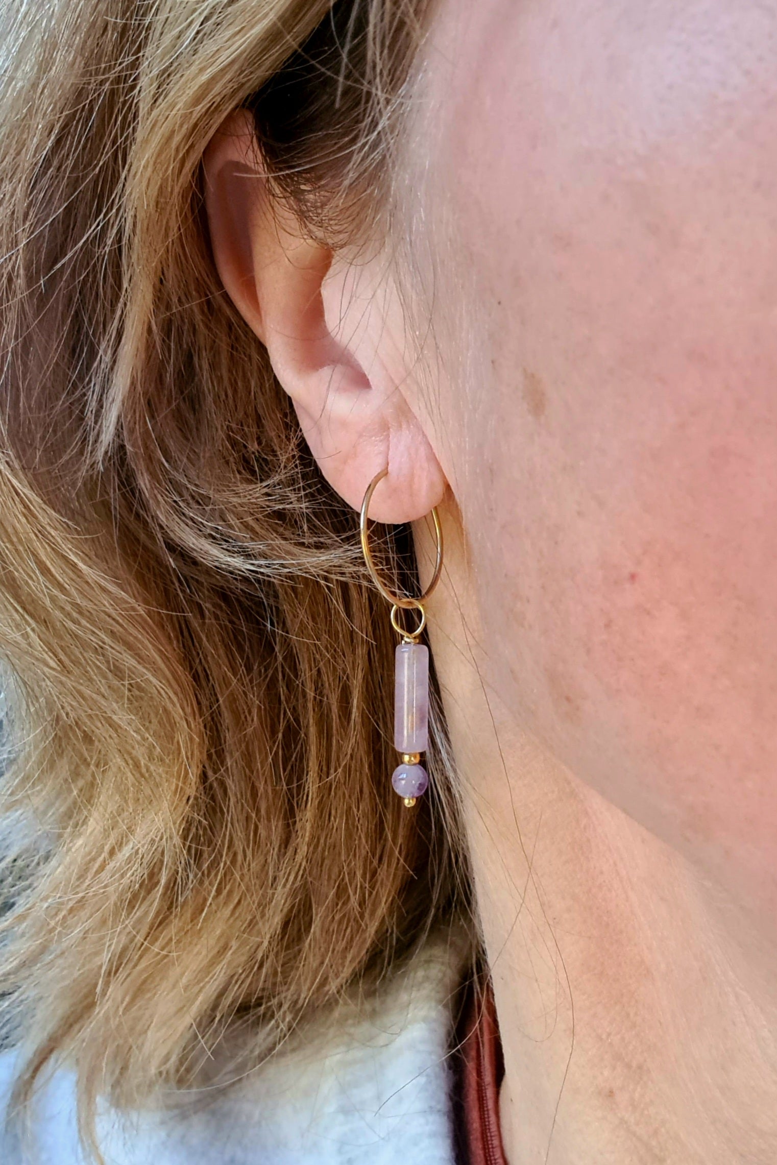 Oorbellen My friend, amethist