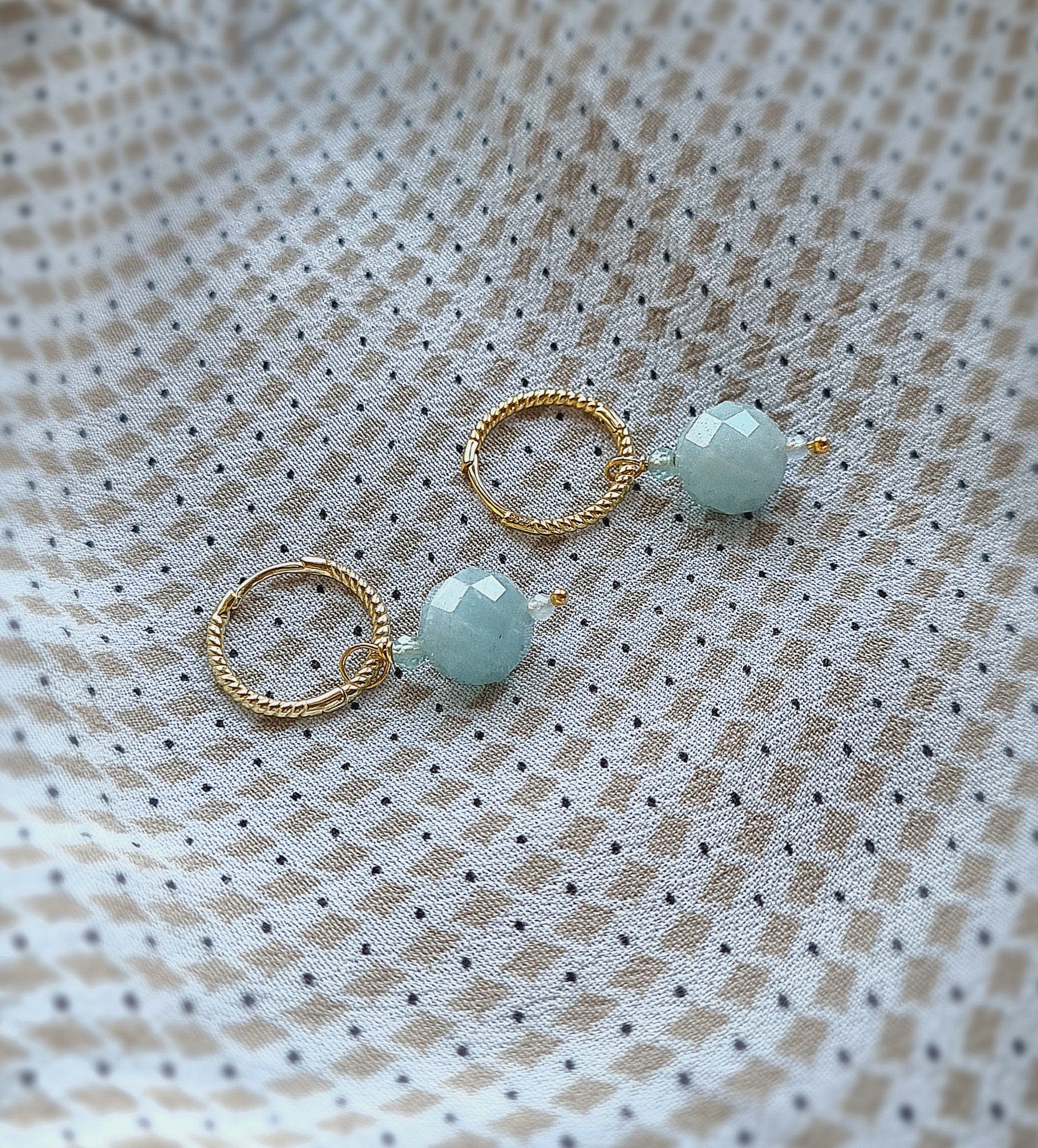 Oorbellen Clear Sky, amazoniet, apatiet, aquamarijn