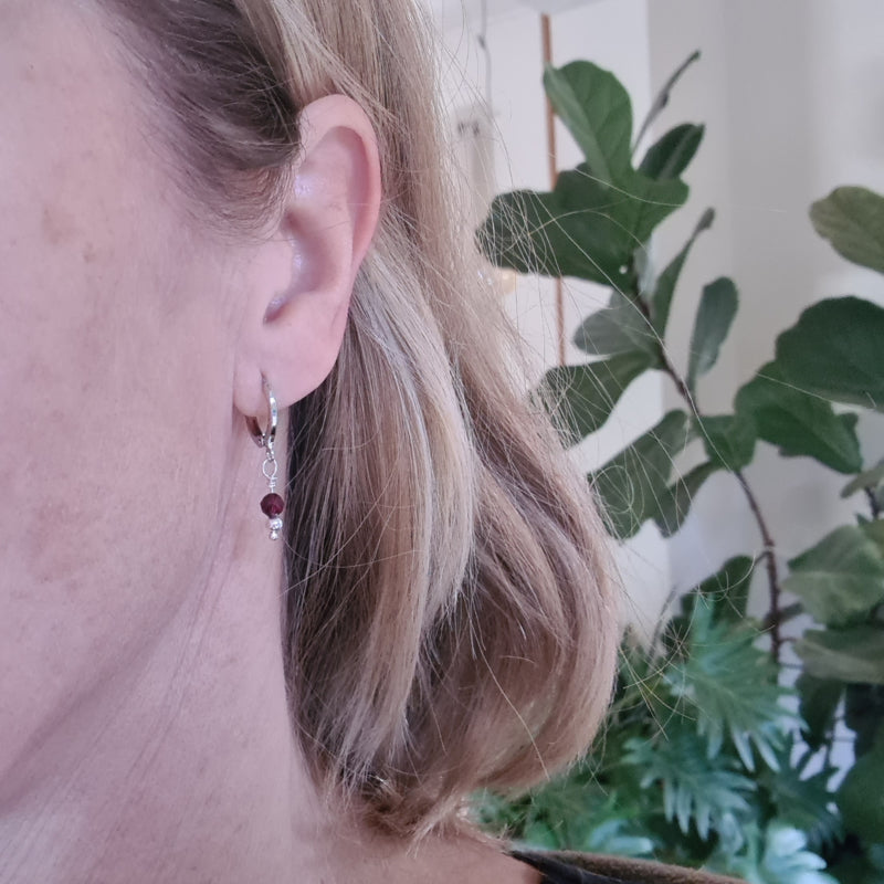 1 Oorringbedel MyFirst, granaat
