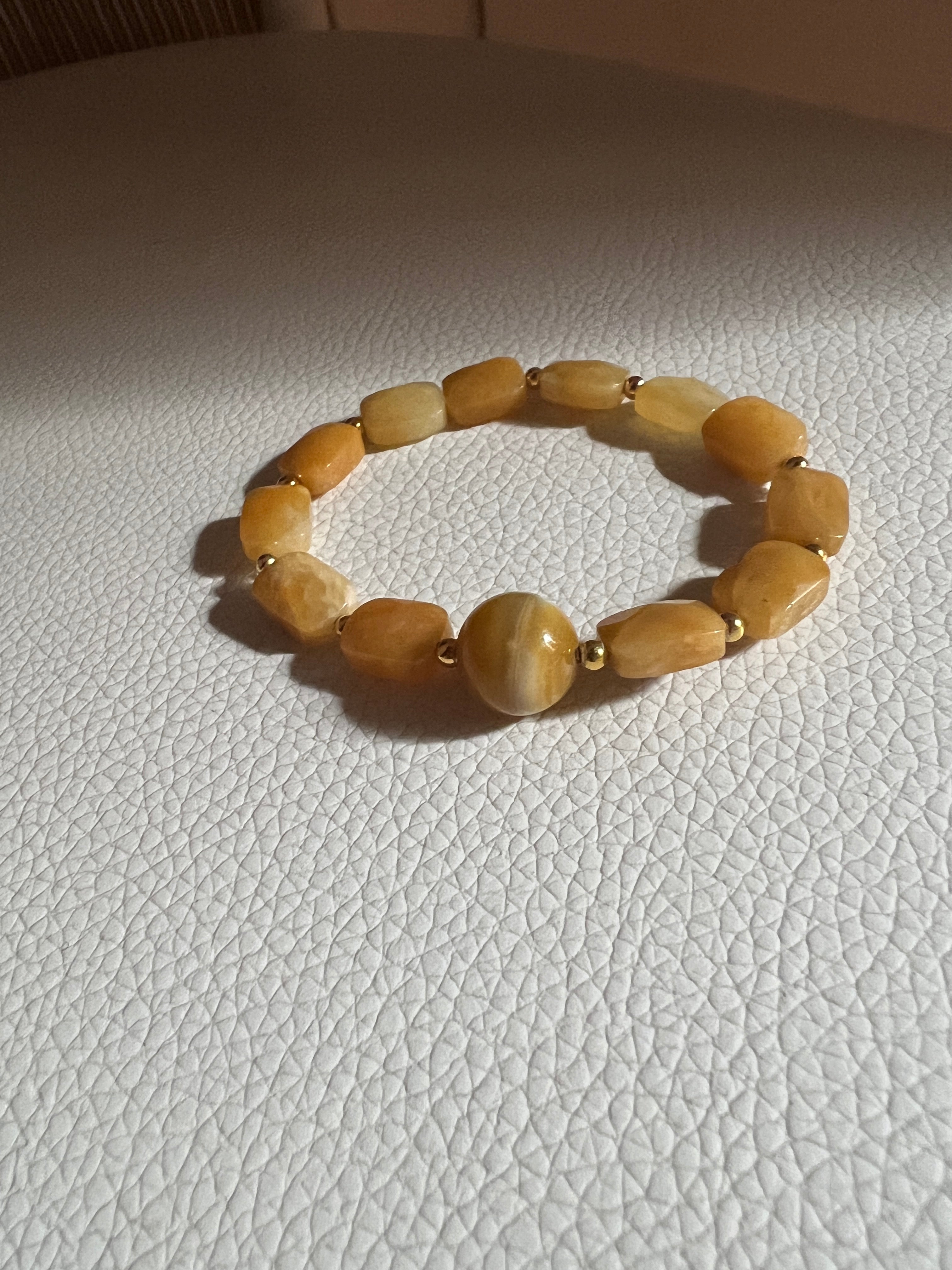 Armband Sunrise, gele calciet