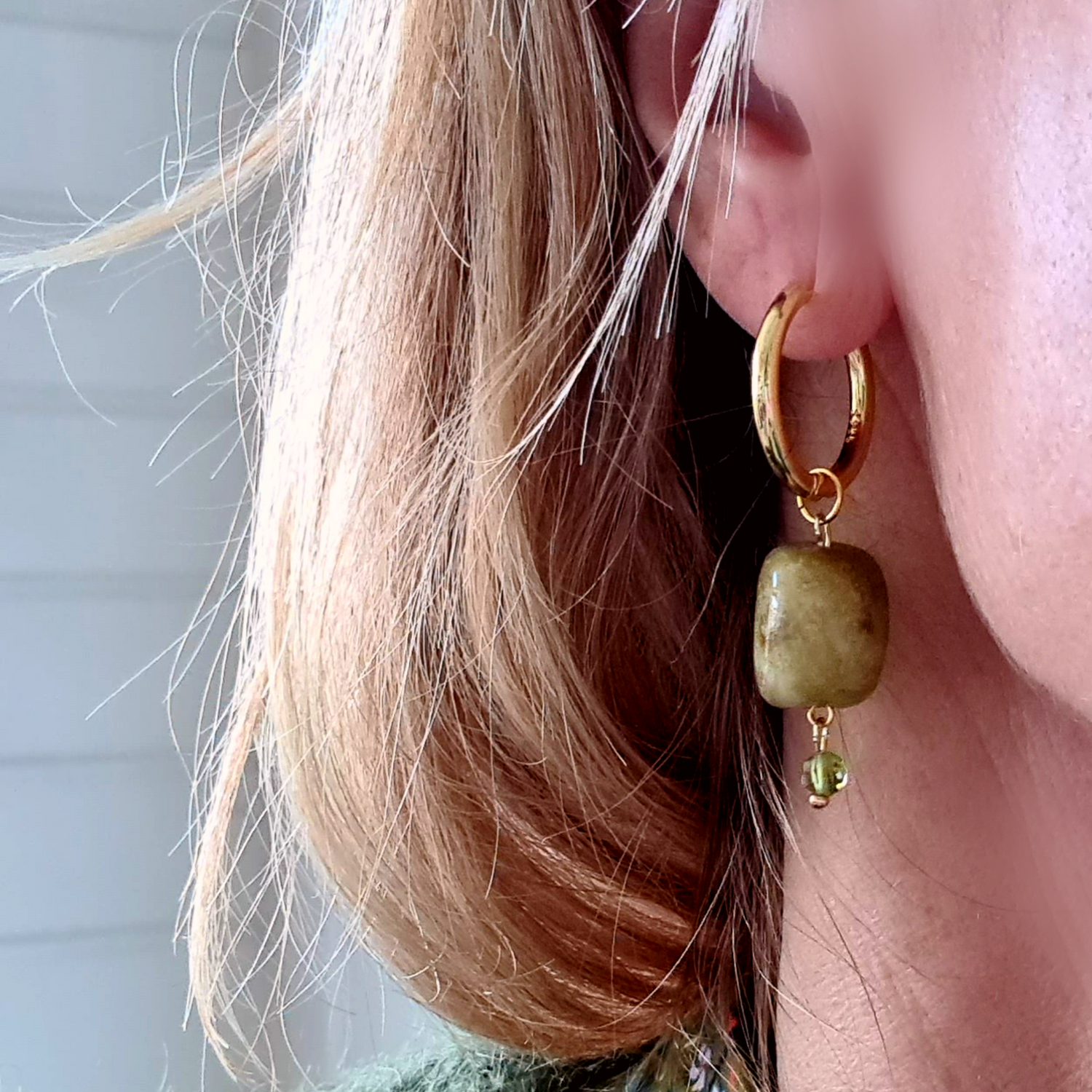 Oorbellen Green Passion, groene opaal, peridoot