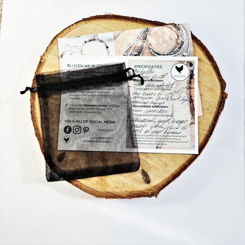 Oorbellen  Feelings, koraal, roze watermeloen toermalijn, calciet