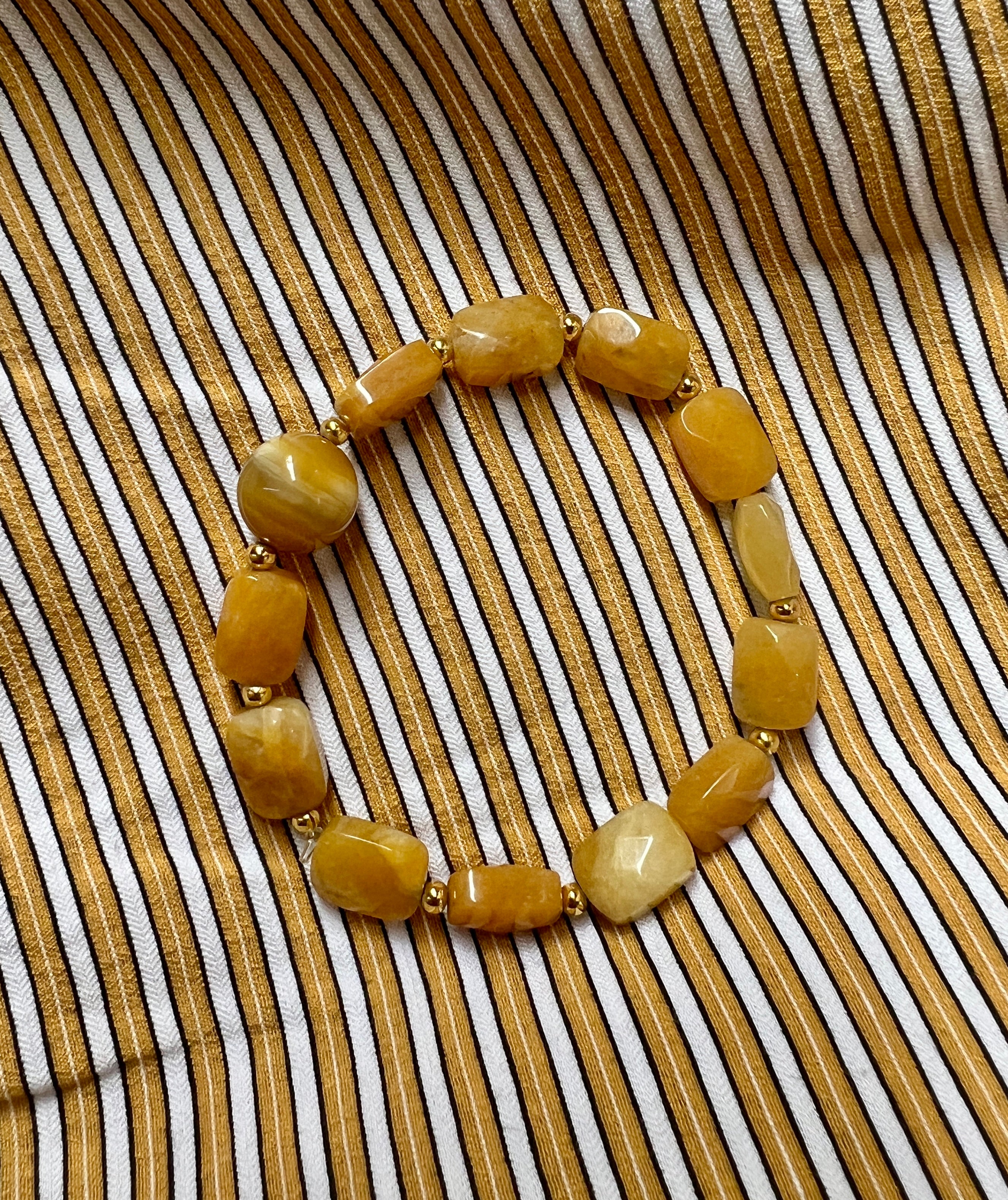 Armband Sunrise, gele calciet