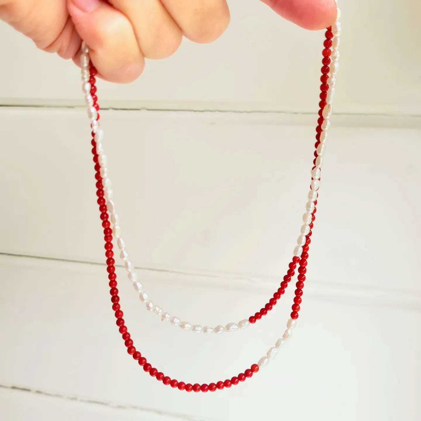 Ketting Heartbeat, parel en koraal