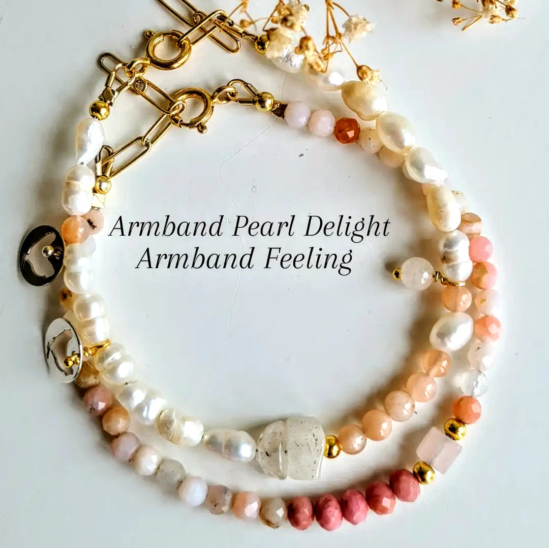 Armband Pearl Delight, parel, zonnesteen