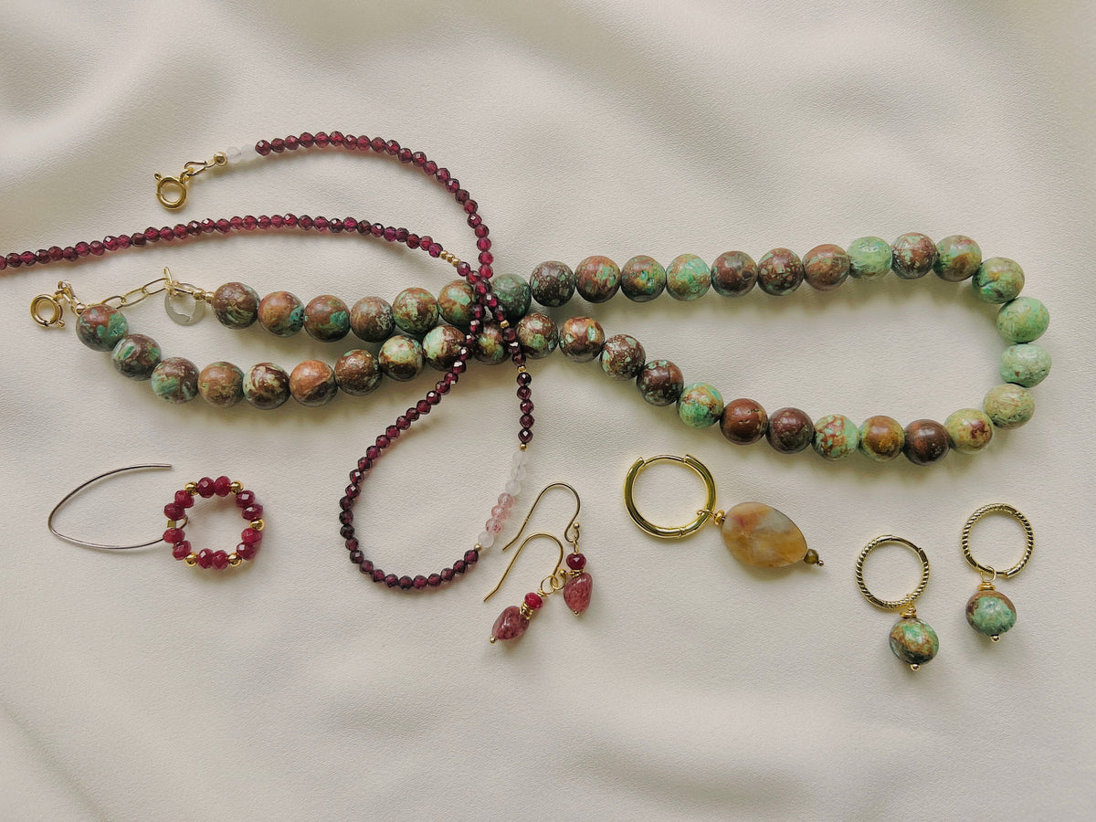 Ketting Green Touch, chrysocolla