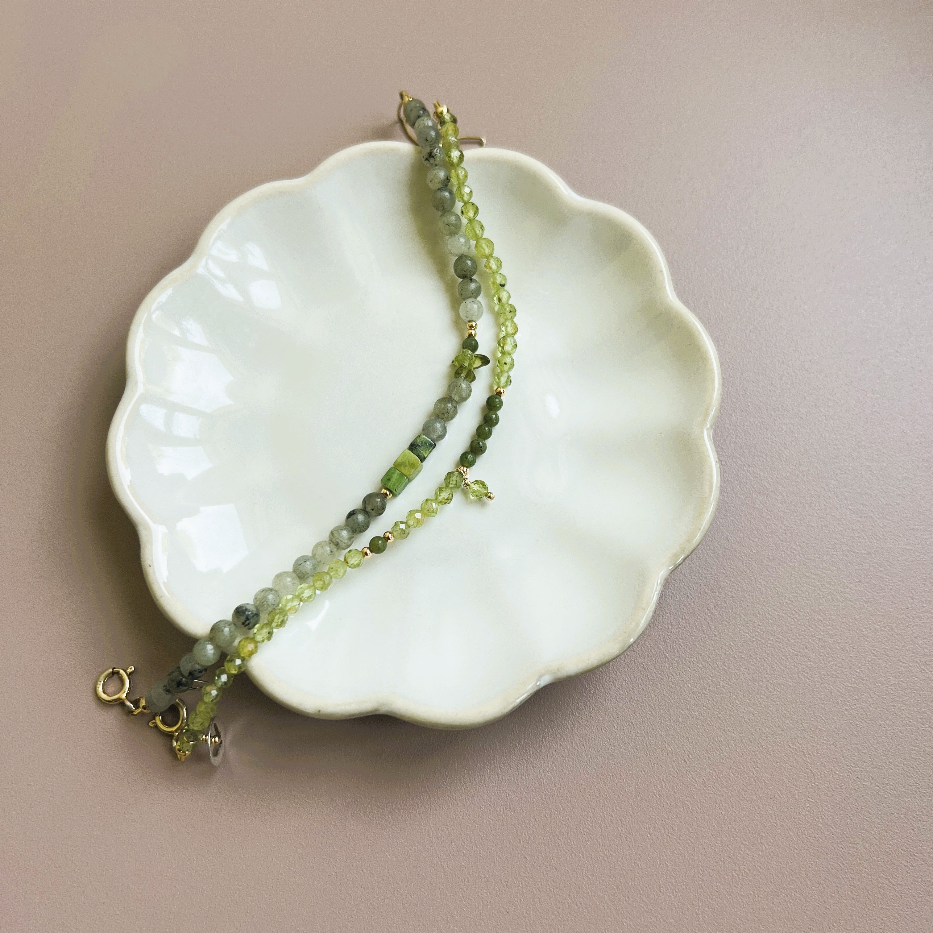 Armband Your Own Way, groene peridoot