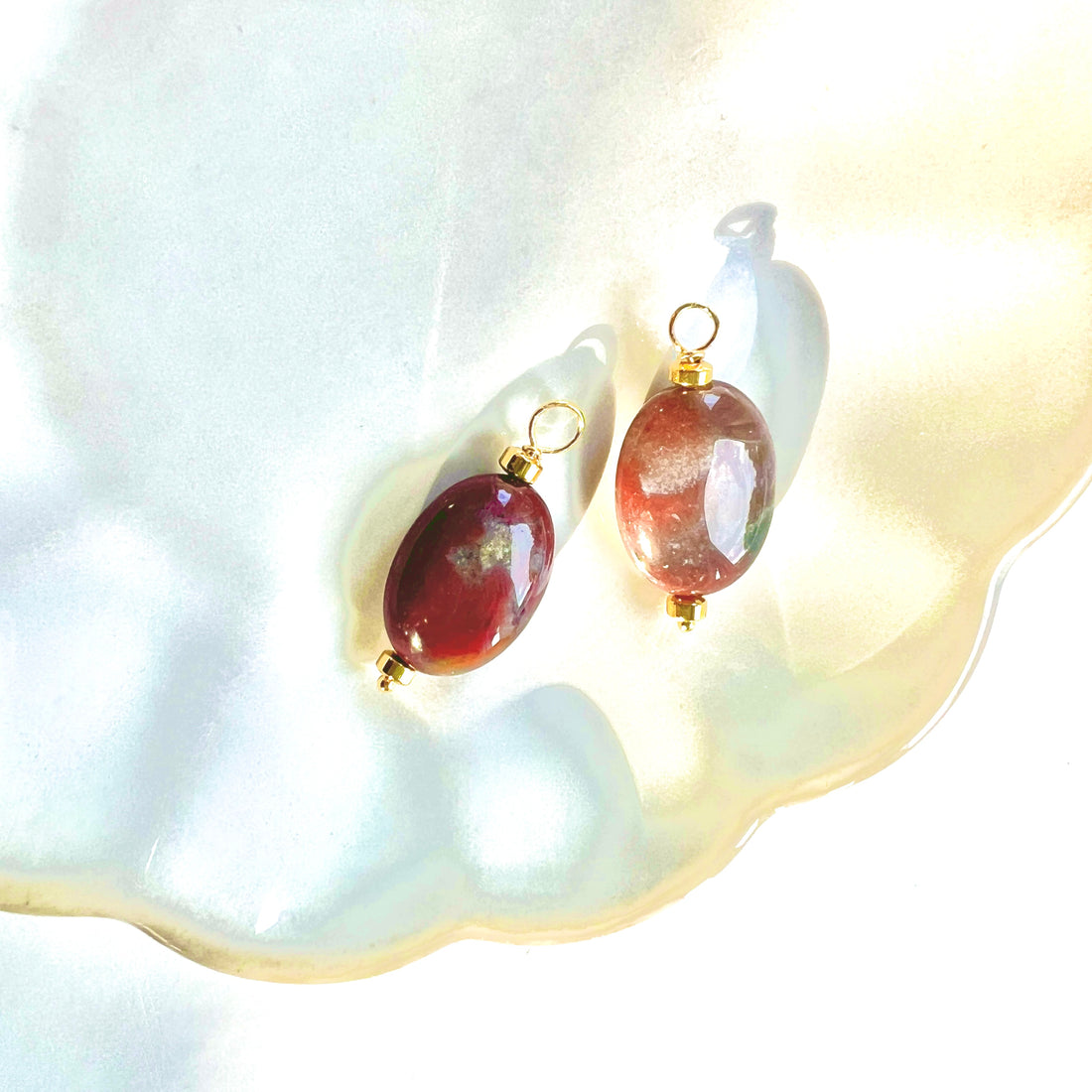 Oorringbedel  Inner Balance, india agaat