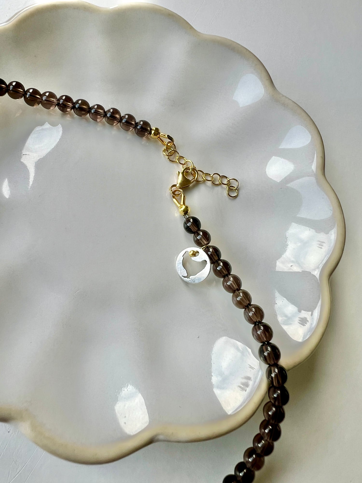 Ketting Let it Go, rookkwarts, lila jade