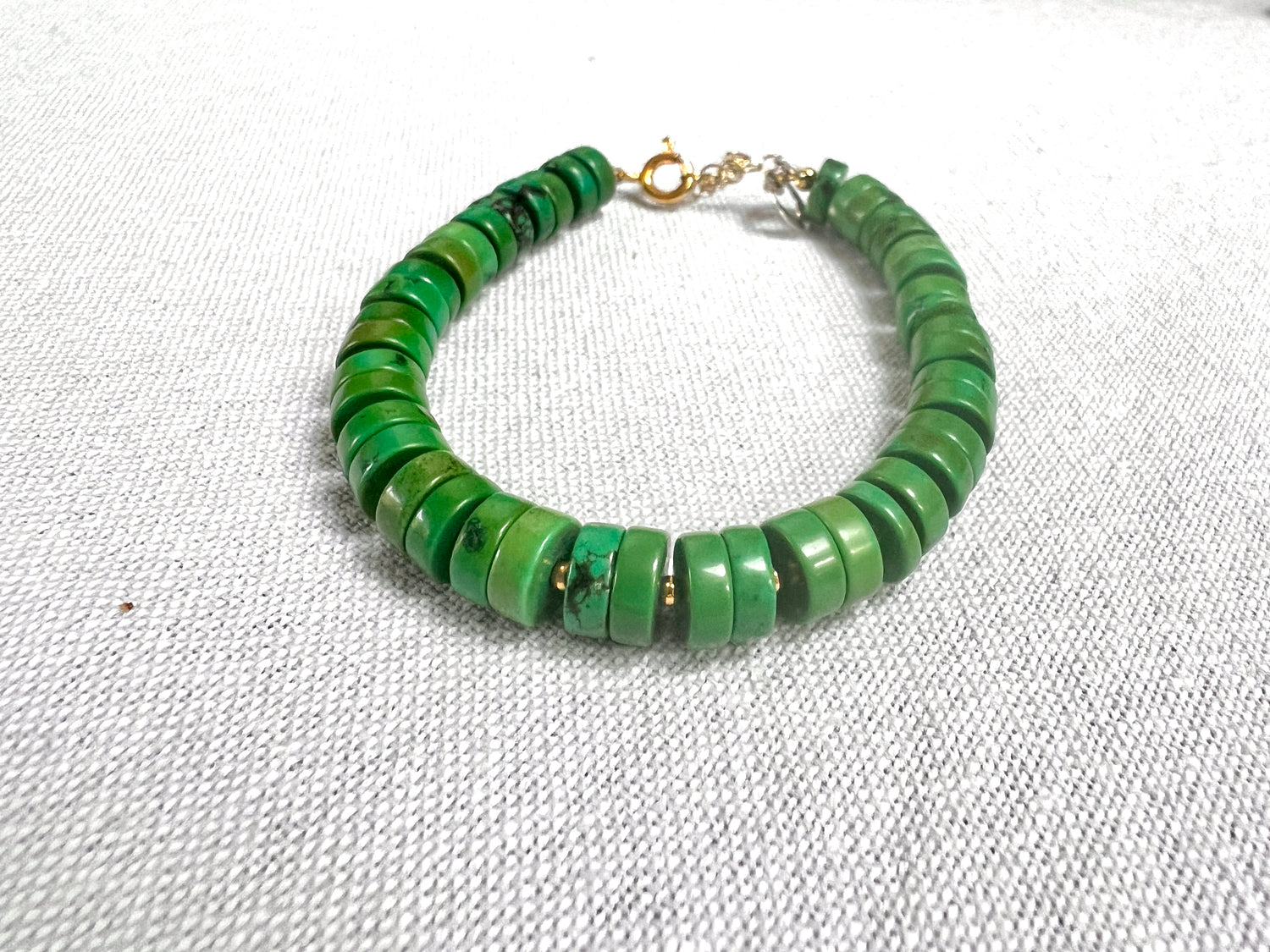 Armband Green Flowers, chrysocolla