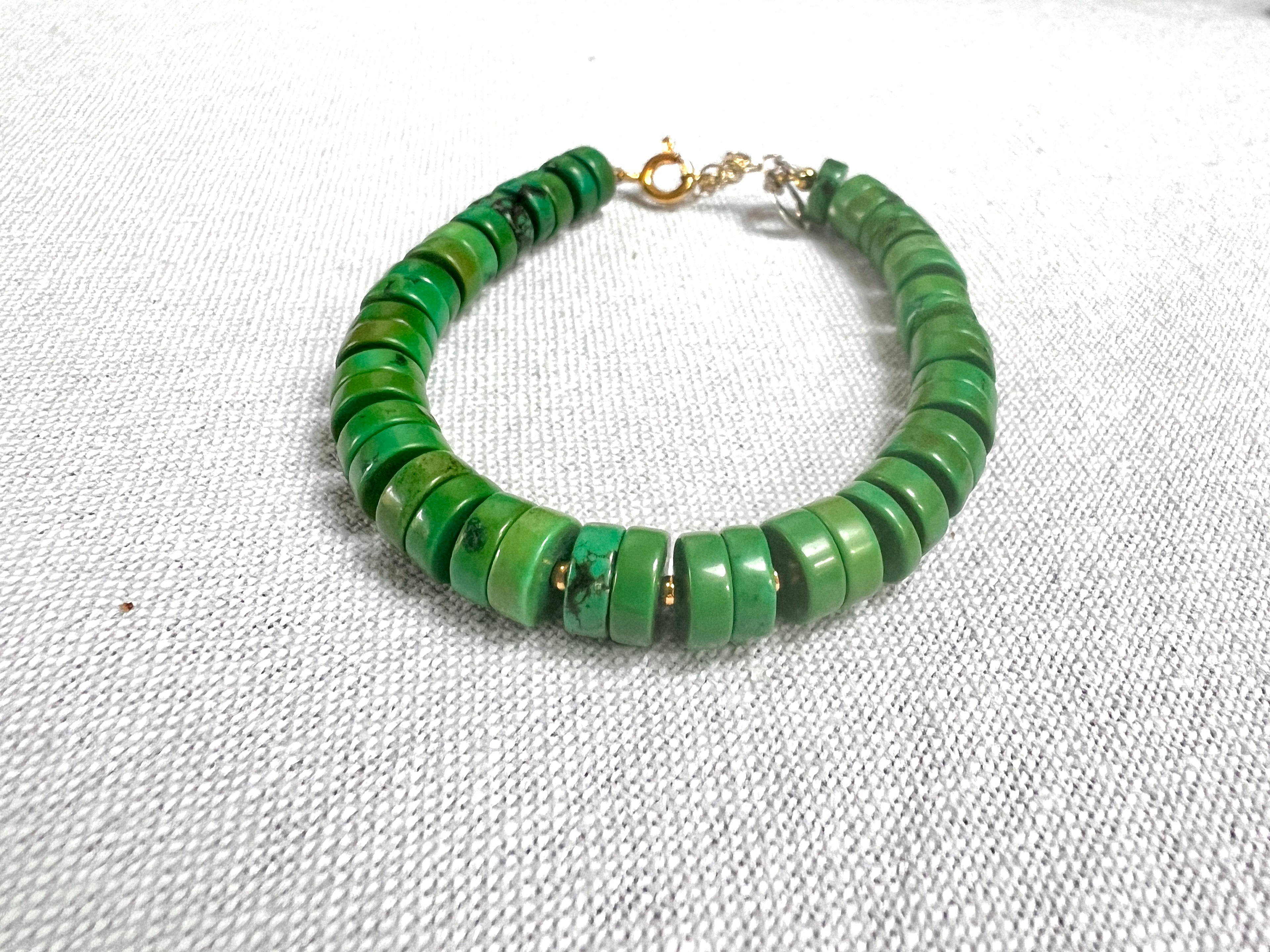 Armband Green Flowers, chrysocolla