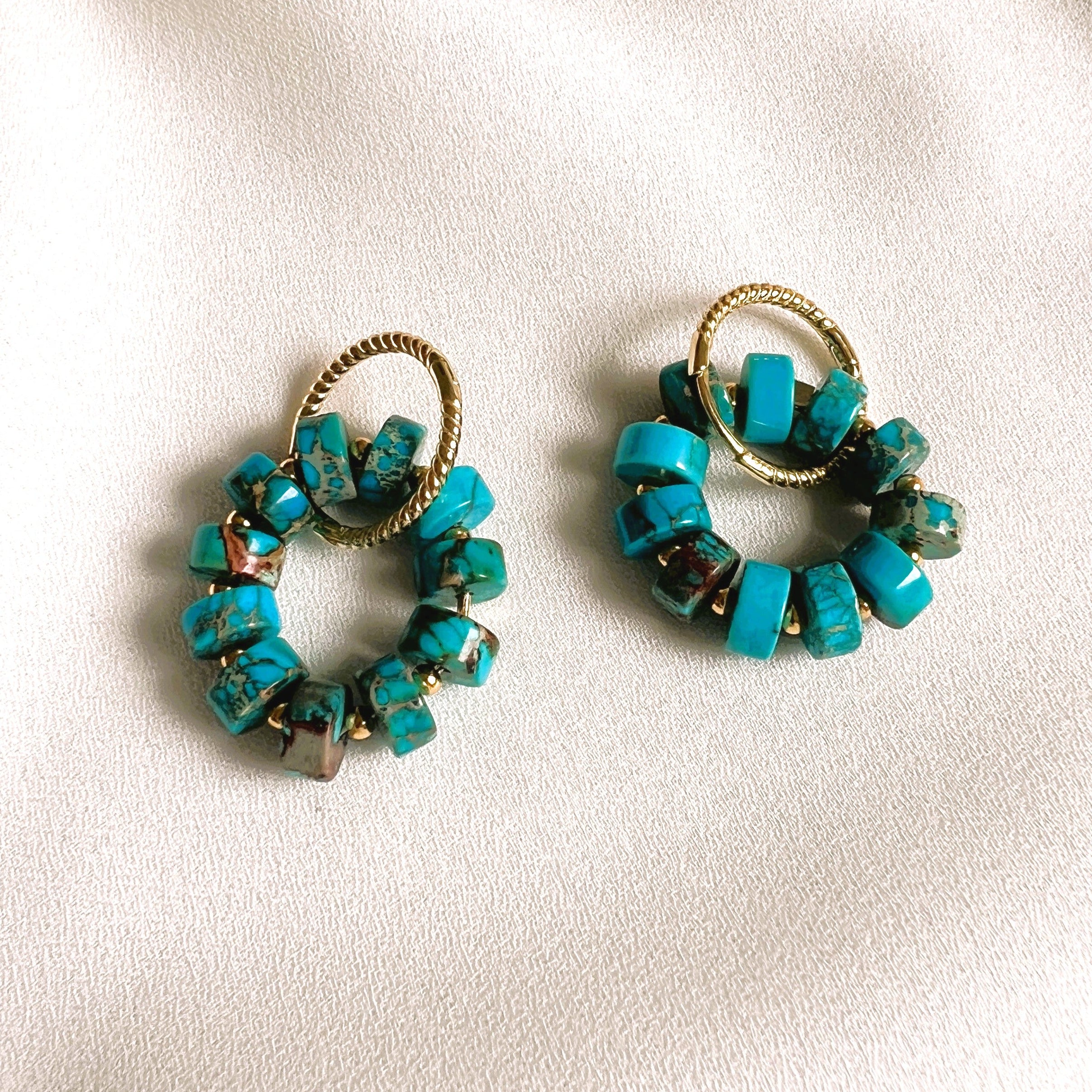 Oorbellen Blue Ocean, turquoise