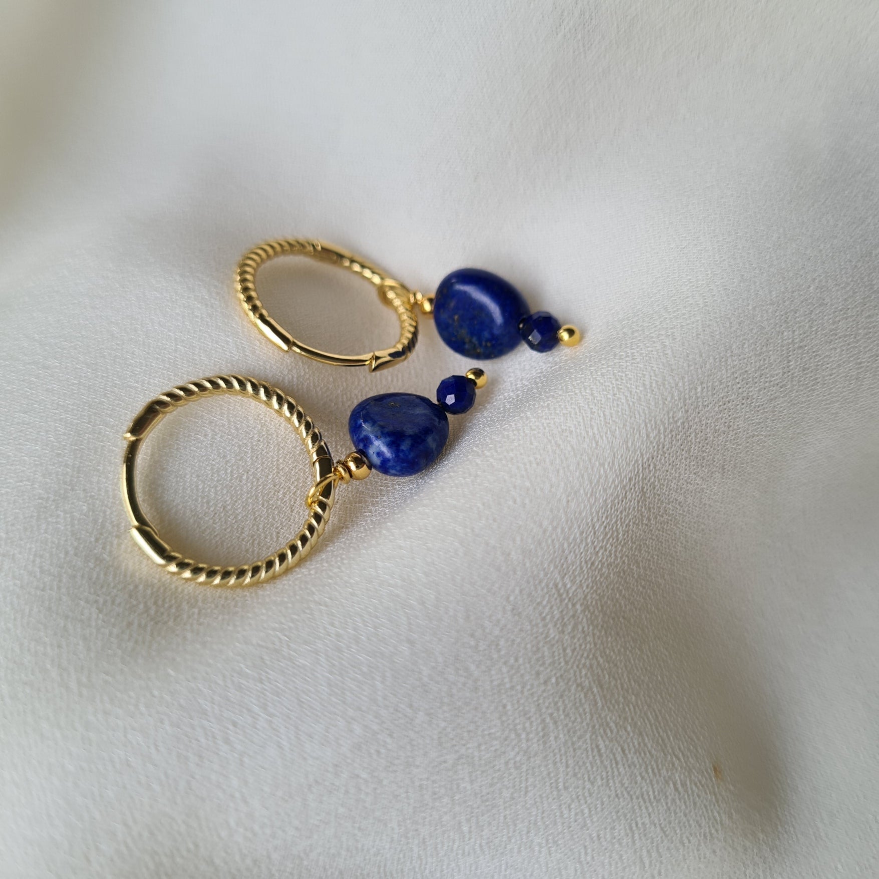 Oorbellen Le Ciel Blue, blauwe lapis lazuli
