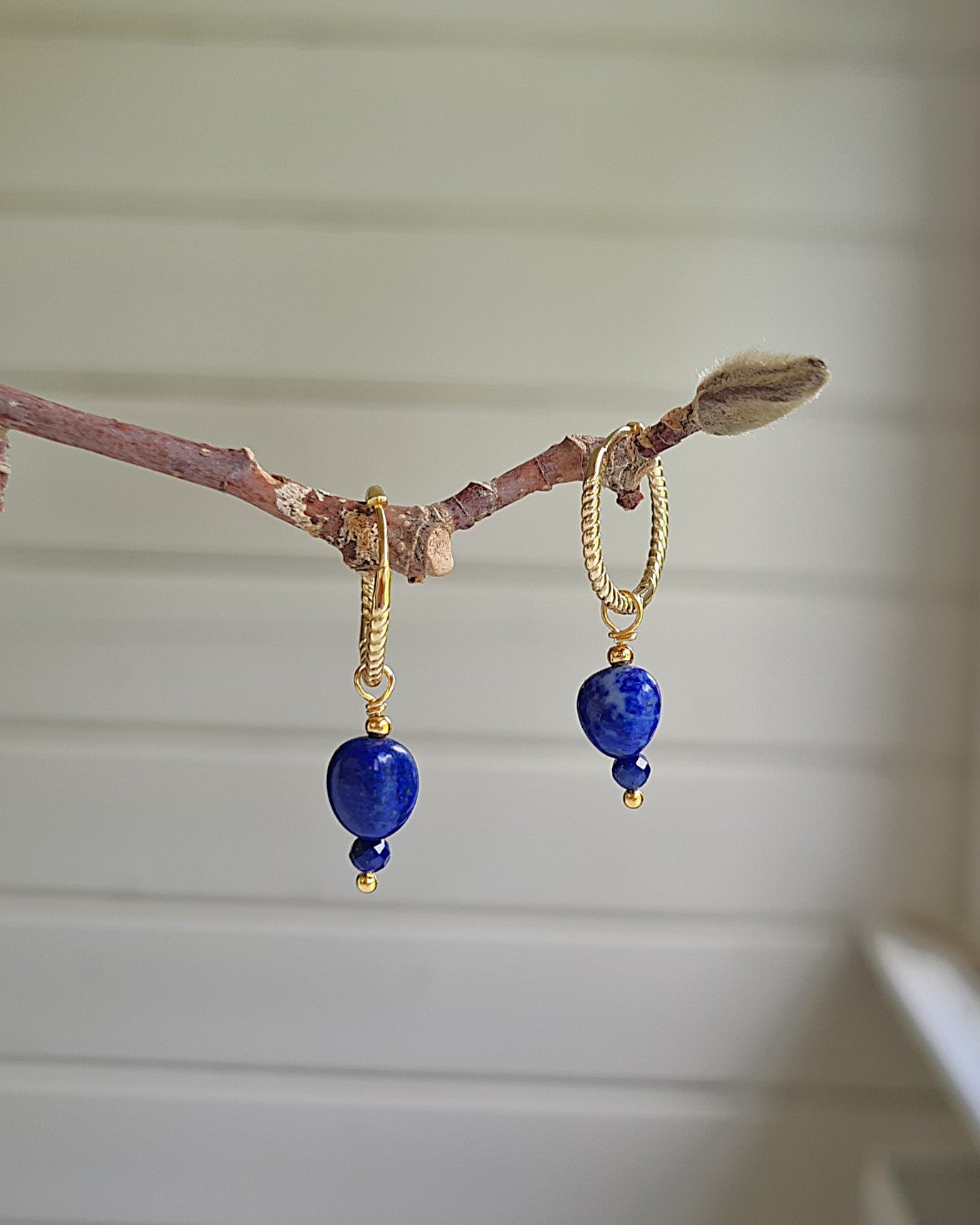 Oorbellen Le Ciel Blue, blauwe lapis lazuli