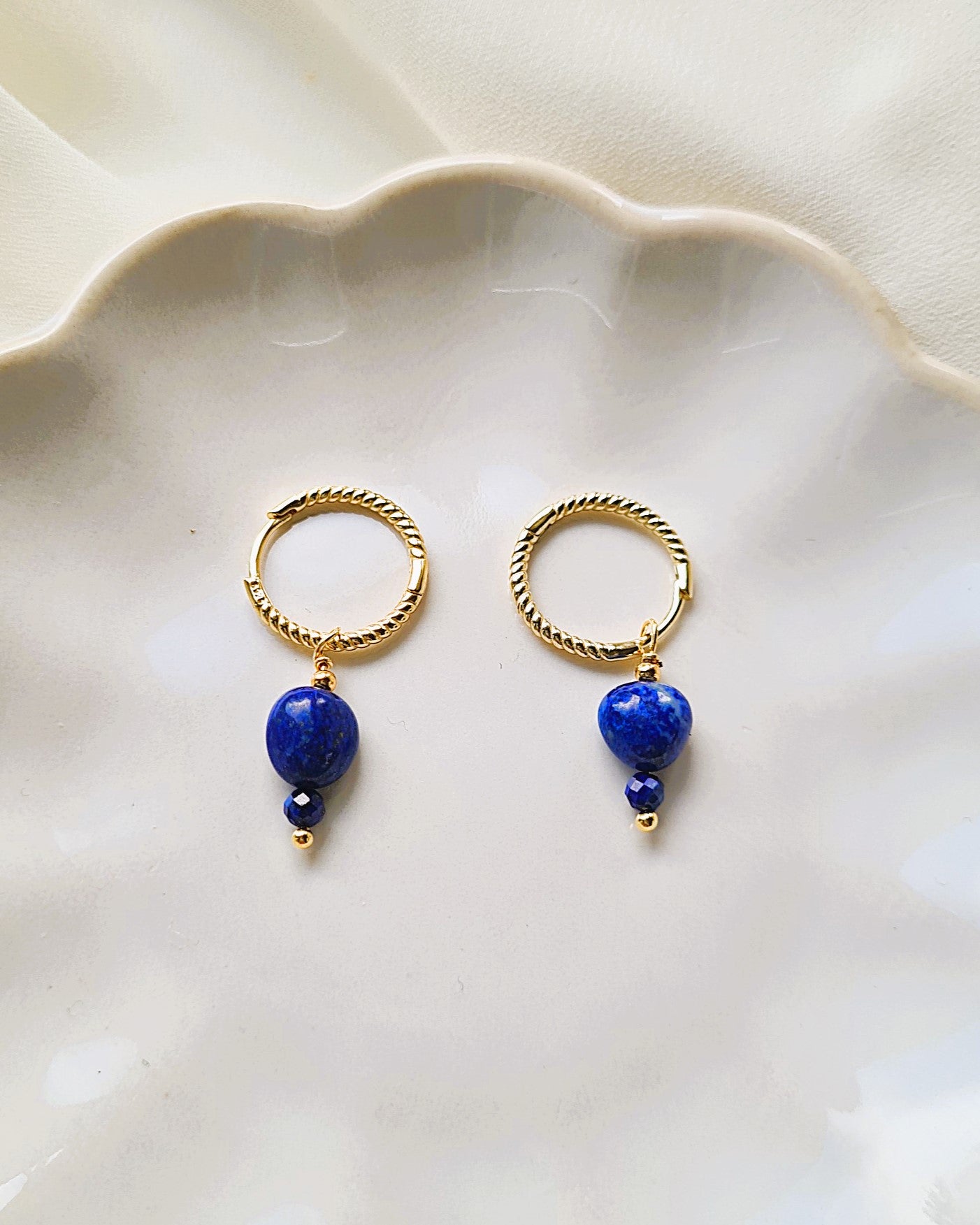 Oorbellen Le Ciel Blue, blauwe lapis lazuli