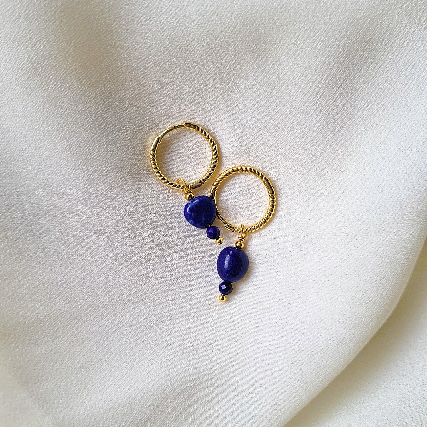 Oorbellen Le Ciel Blue, blauwe lapis lazuli