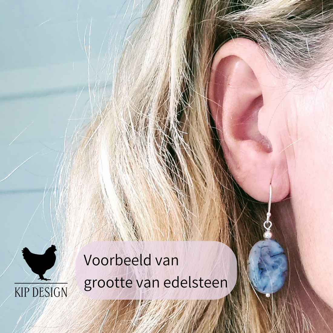 Oorringbedel  Inner Balance, india agaat