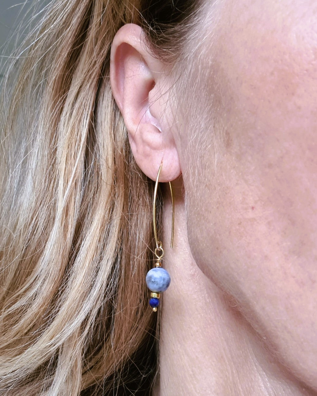 Oorbellen Blue Bird, sodaliet, lapis lazuli