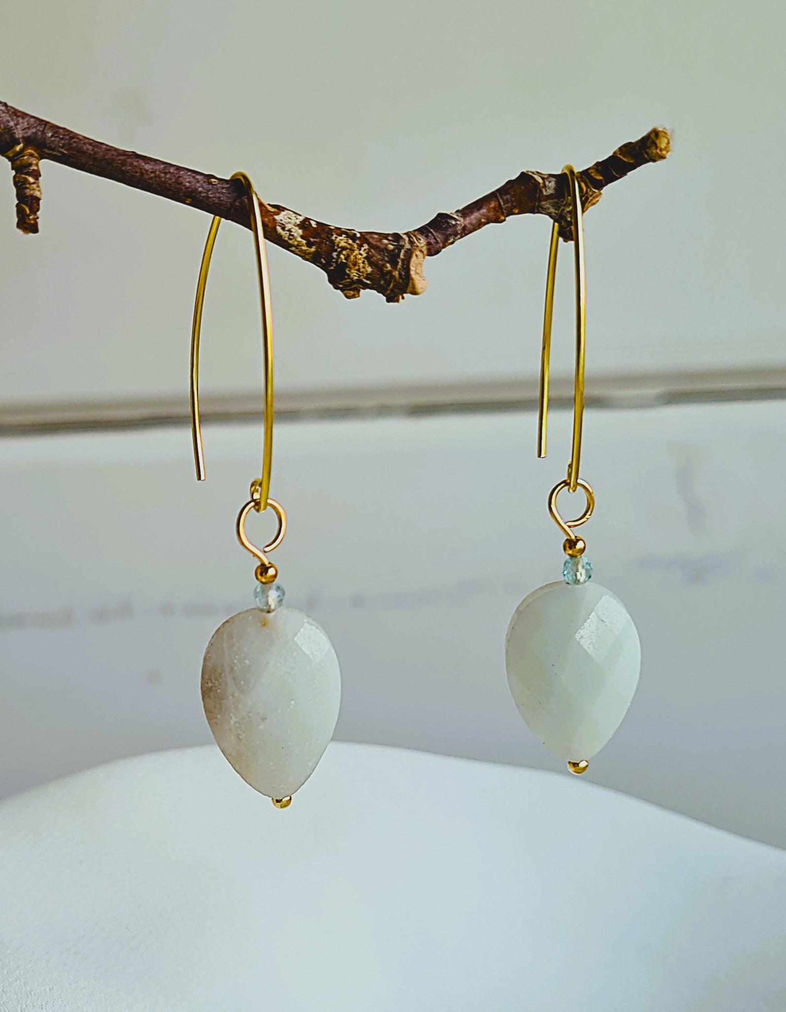 Oorbellen Early Morning, amazoniet, apatiet