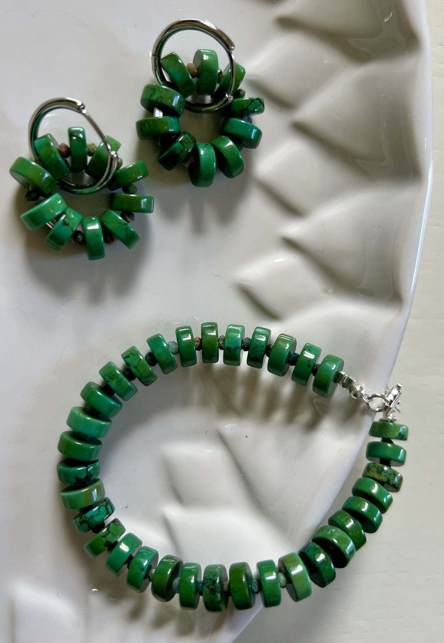 Armband Green Flowers, chrysocolla