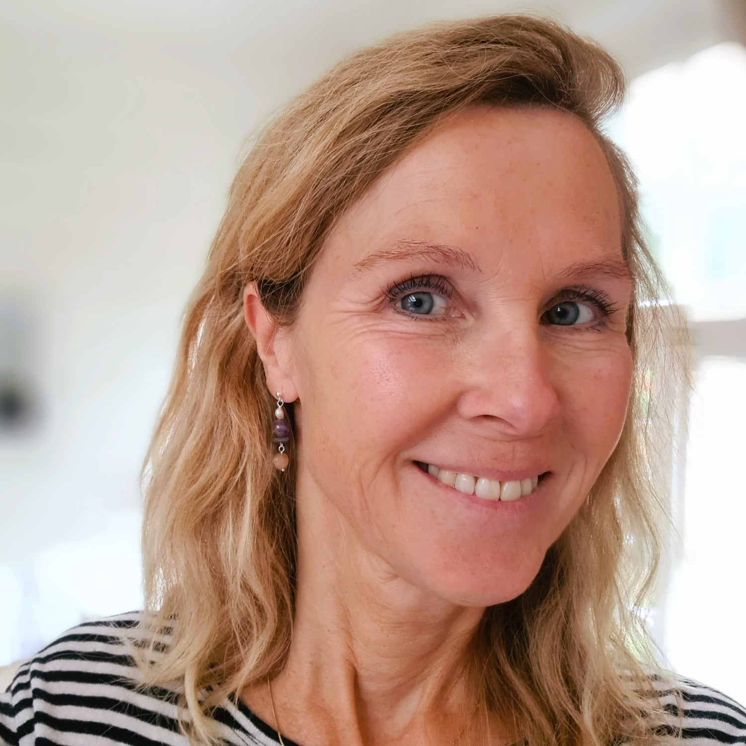 Oorbellen Sundance, amethist, zonnesteen, parel, labradoriet,