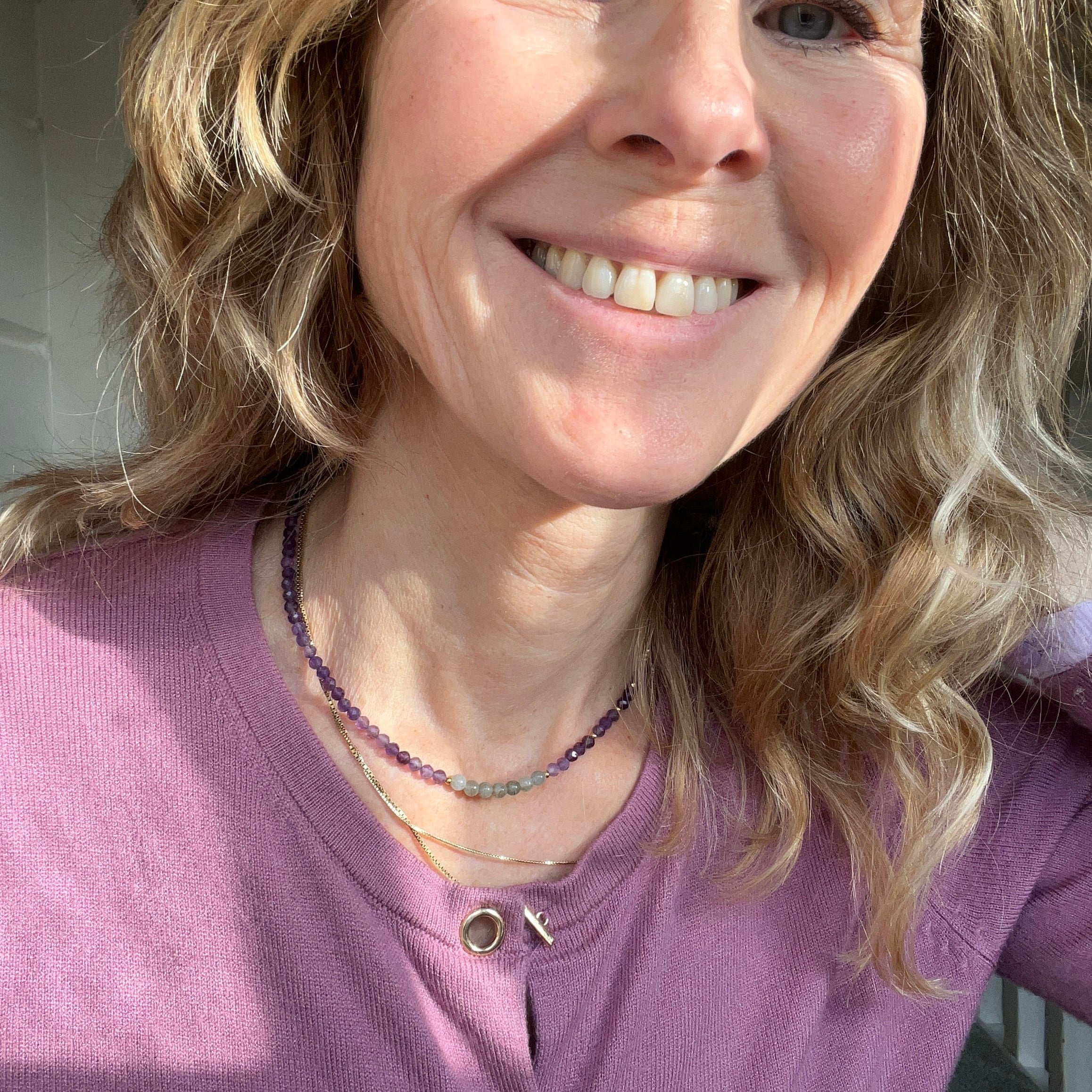 Ketting Purple Love, amethist, labradoriet