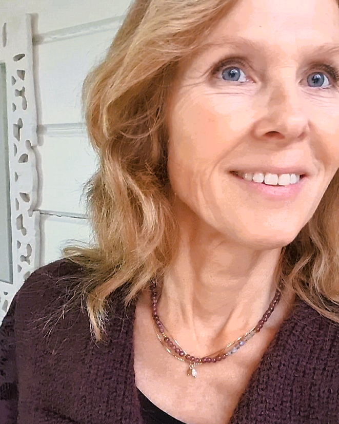 Ketting Quiet Heart, lila lepidoliet, labradoriet