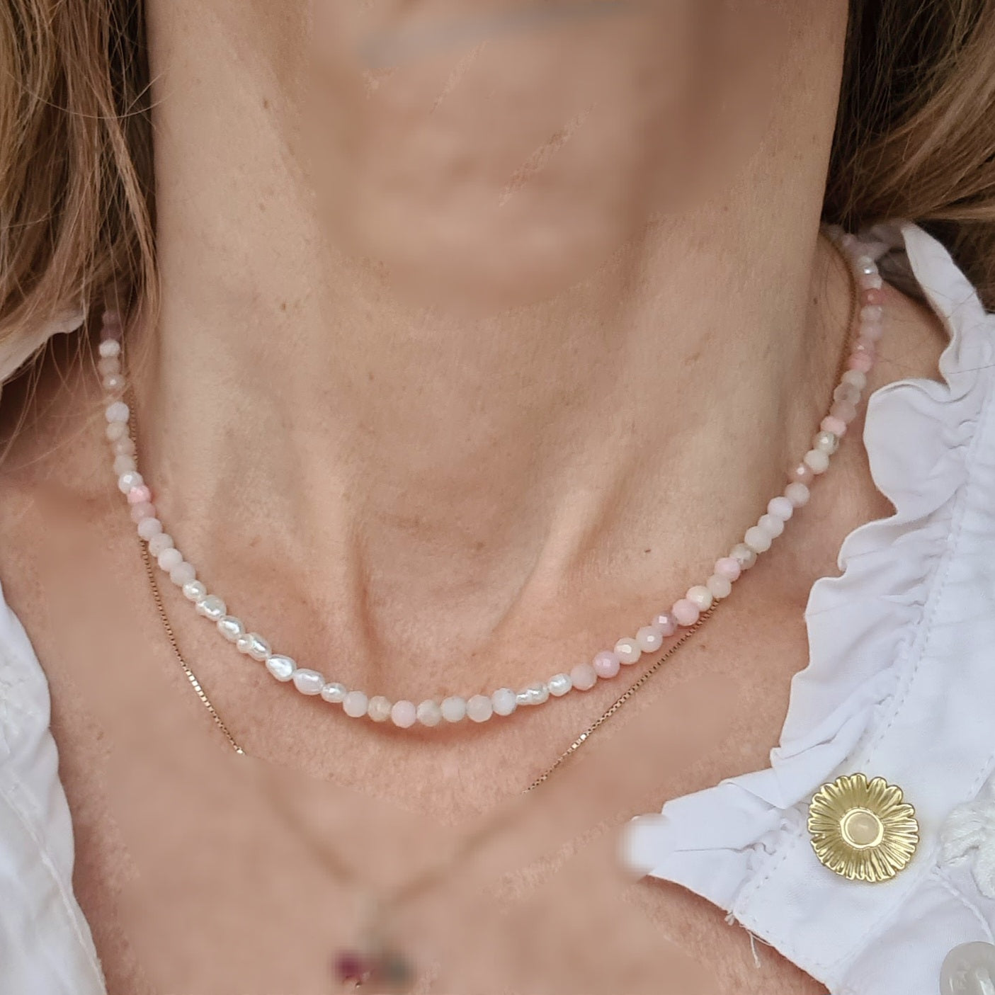 Ketting Soft Energy, opaal, parels