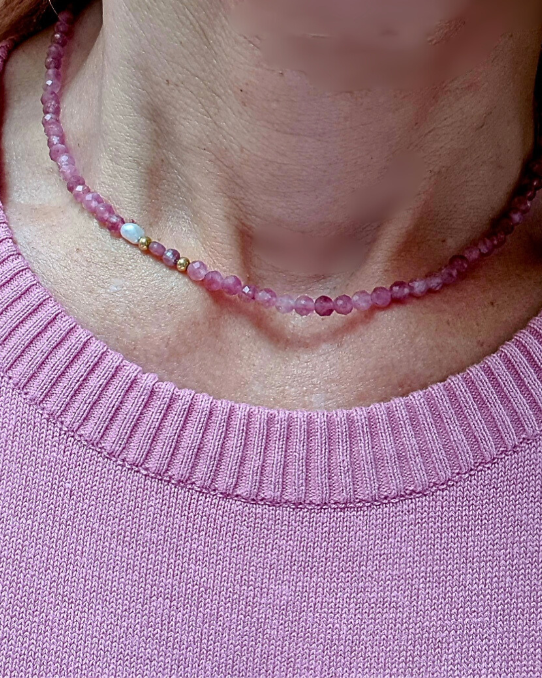 Ketting Yourself, toermalijn, parel