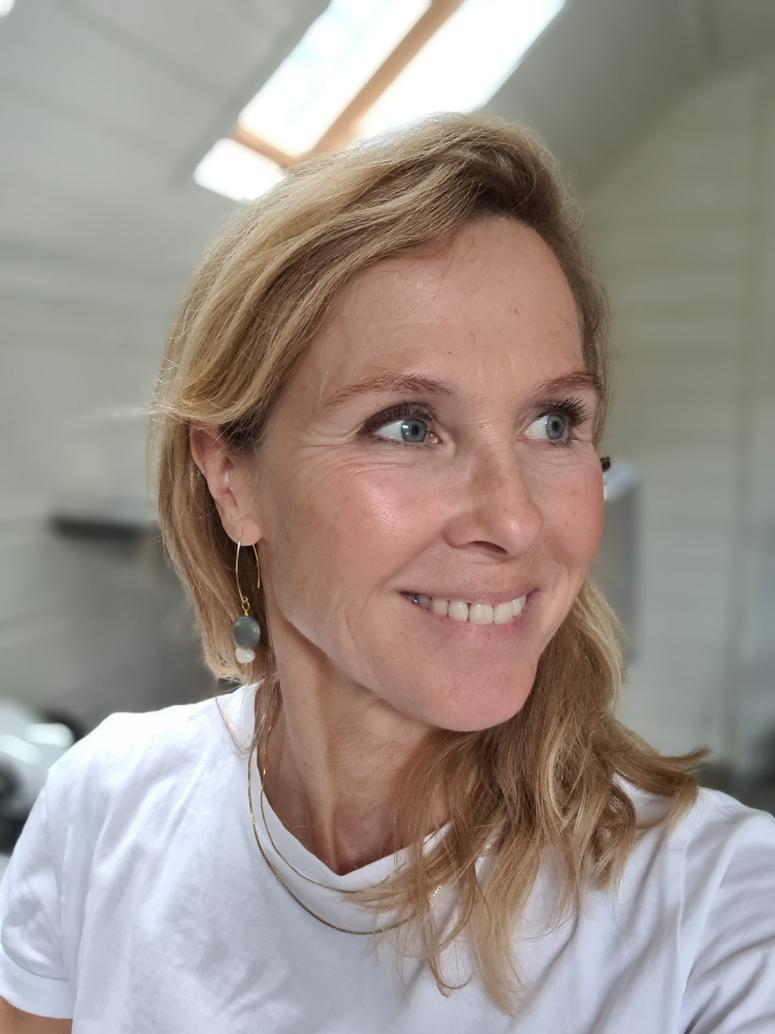 Oorbellen Ma Cherie, labradoriet, parel