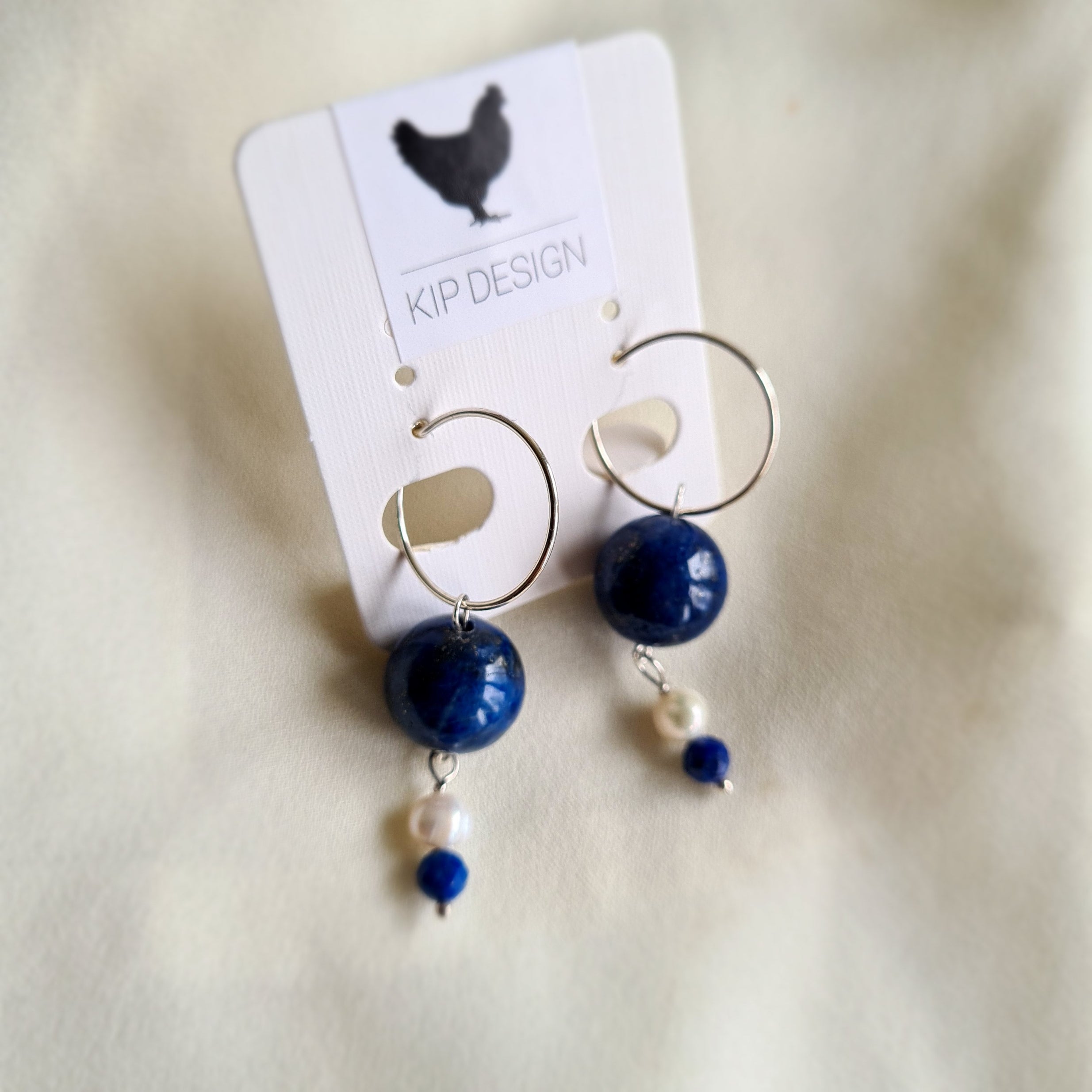 1 Bedel Oase, blauwe lapis lazuli, parel
