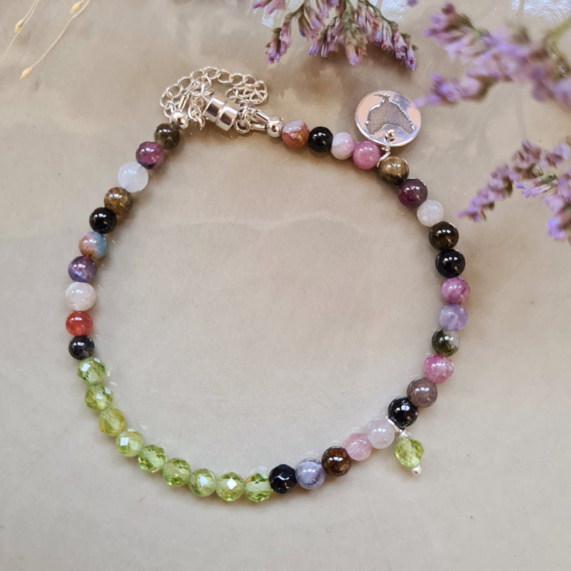 Armband Green Confidence, toermalijn, peridoot