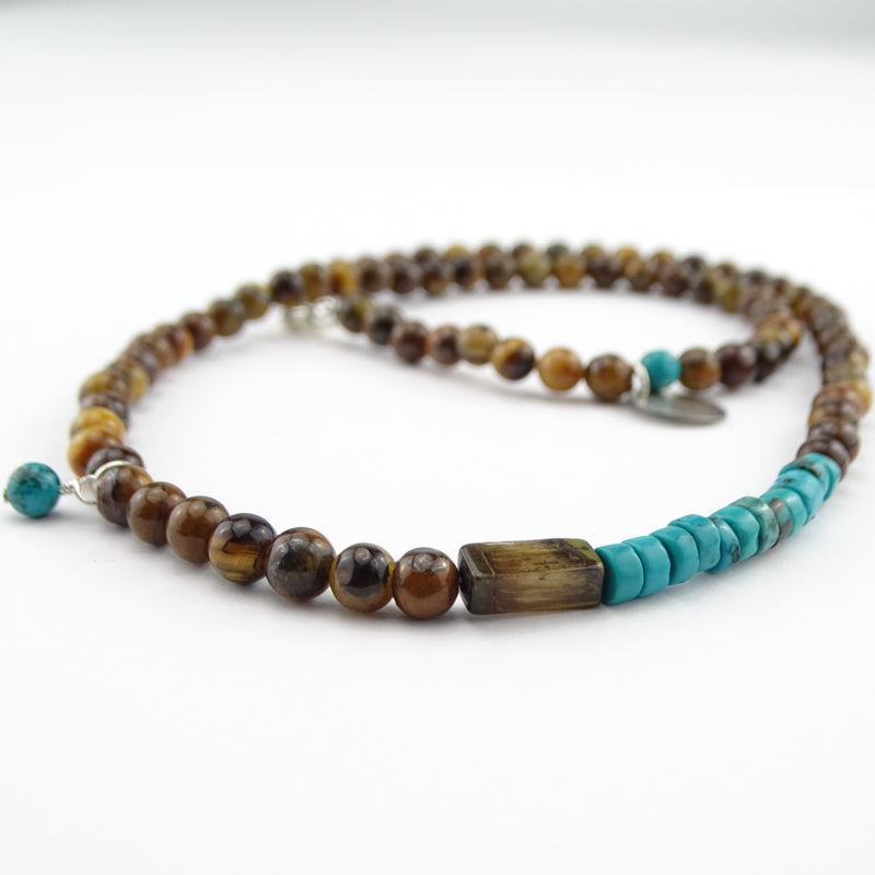 Ketting Blue Tiger, magnesiet en tijgeroog