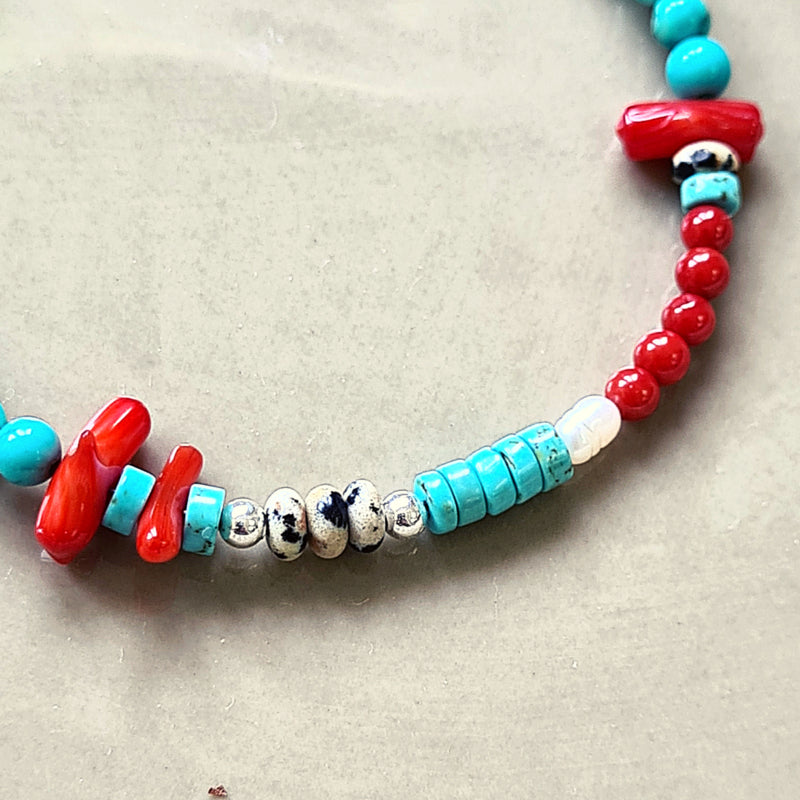 Armband Awakening, magnesiet, parel, koraal