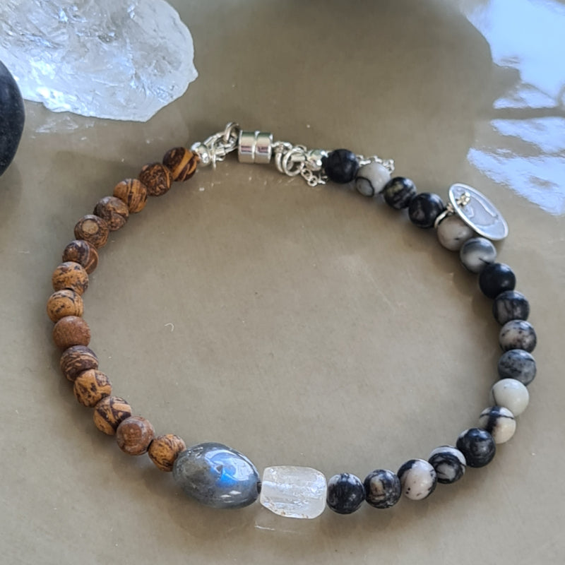 Armband Believe, zebra jaspis, picture jaspis