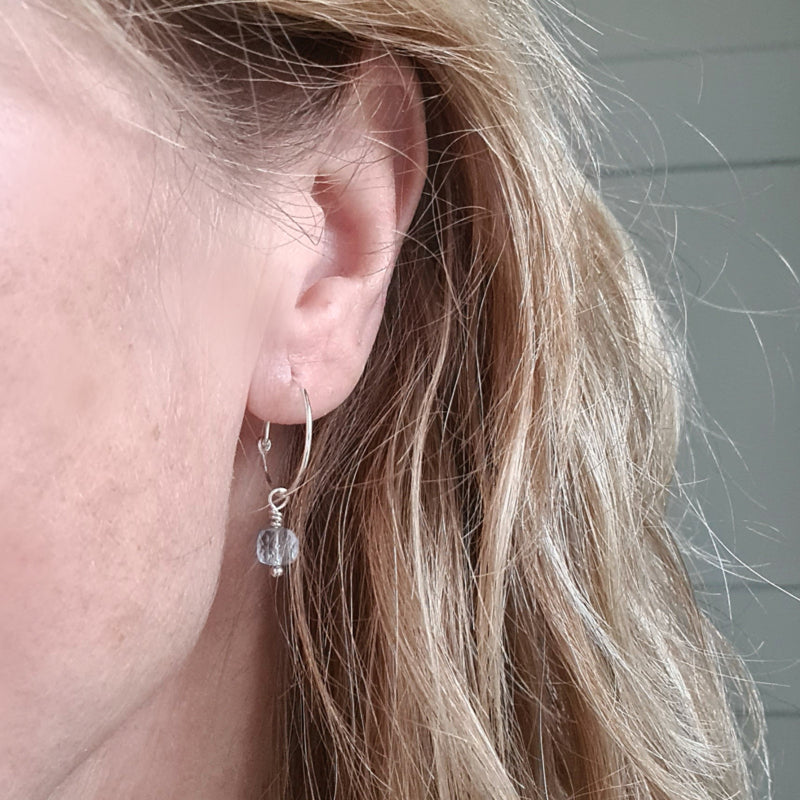 Oorbellen Fresh Blue, topaas