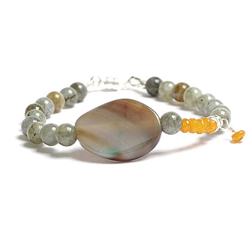 Armband Starry Night, labradoriet en agaat