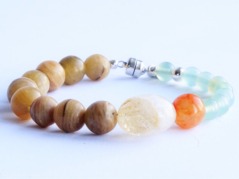 Armband Happy Earth, serpentijn en aventurijn