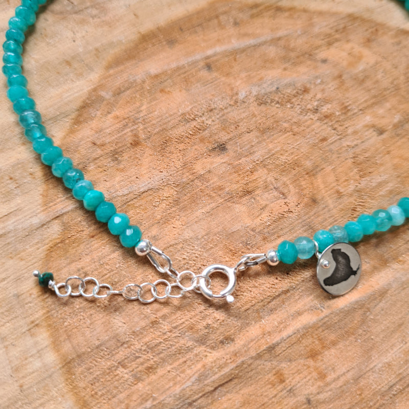 Enkelbandje Ocean, agaat en jade