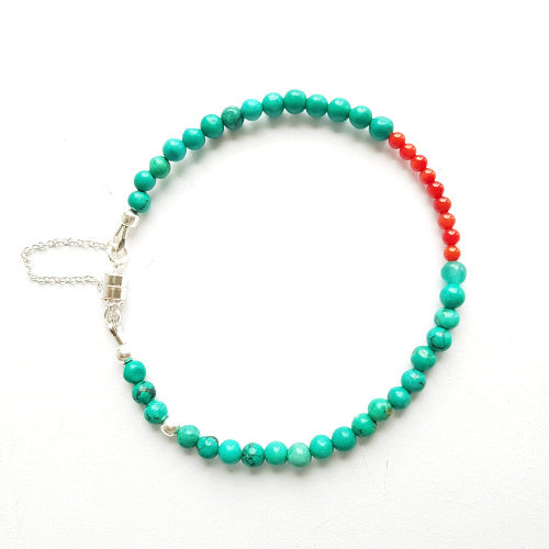 Armband Wide Awake, magnesiet en koraal
