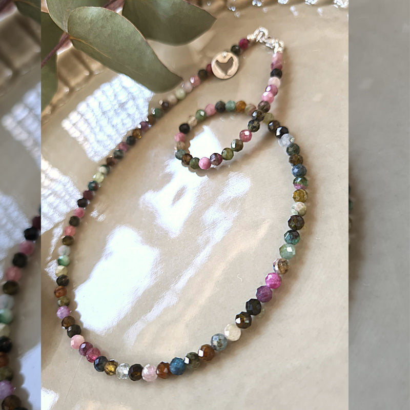 Ketting Leah, toermalijn en citrien