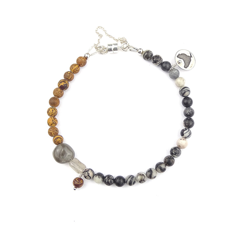 Armband Believe, zebra jaspis, picture jaspis